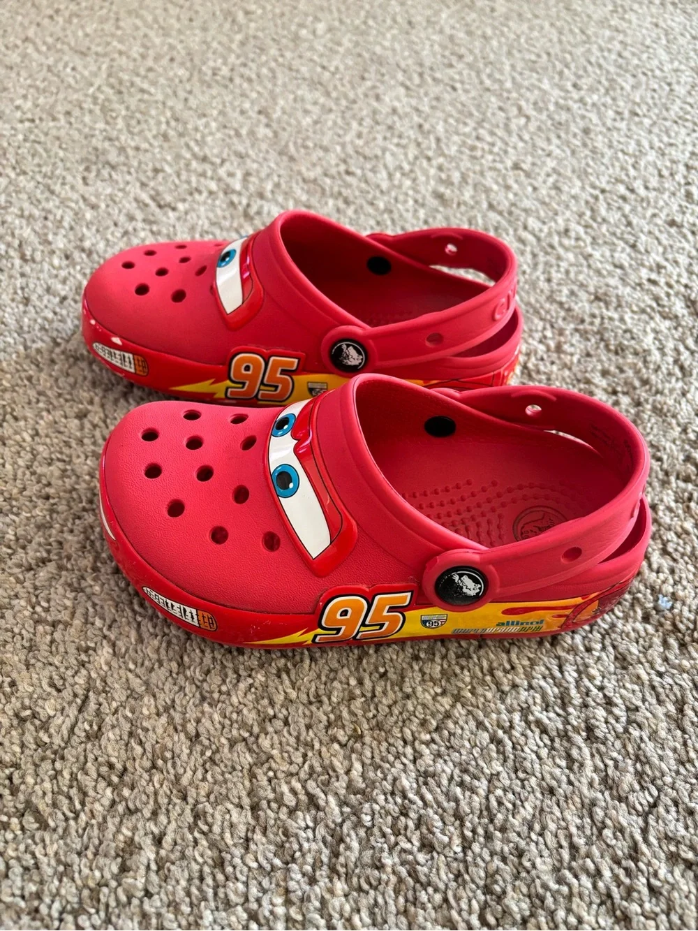 CROCS Kids Red Cartoon Face Clog Sandals